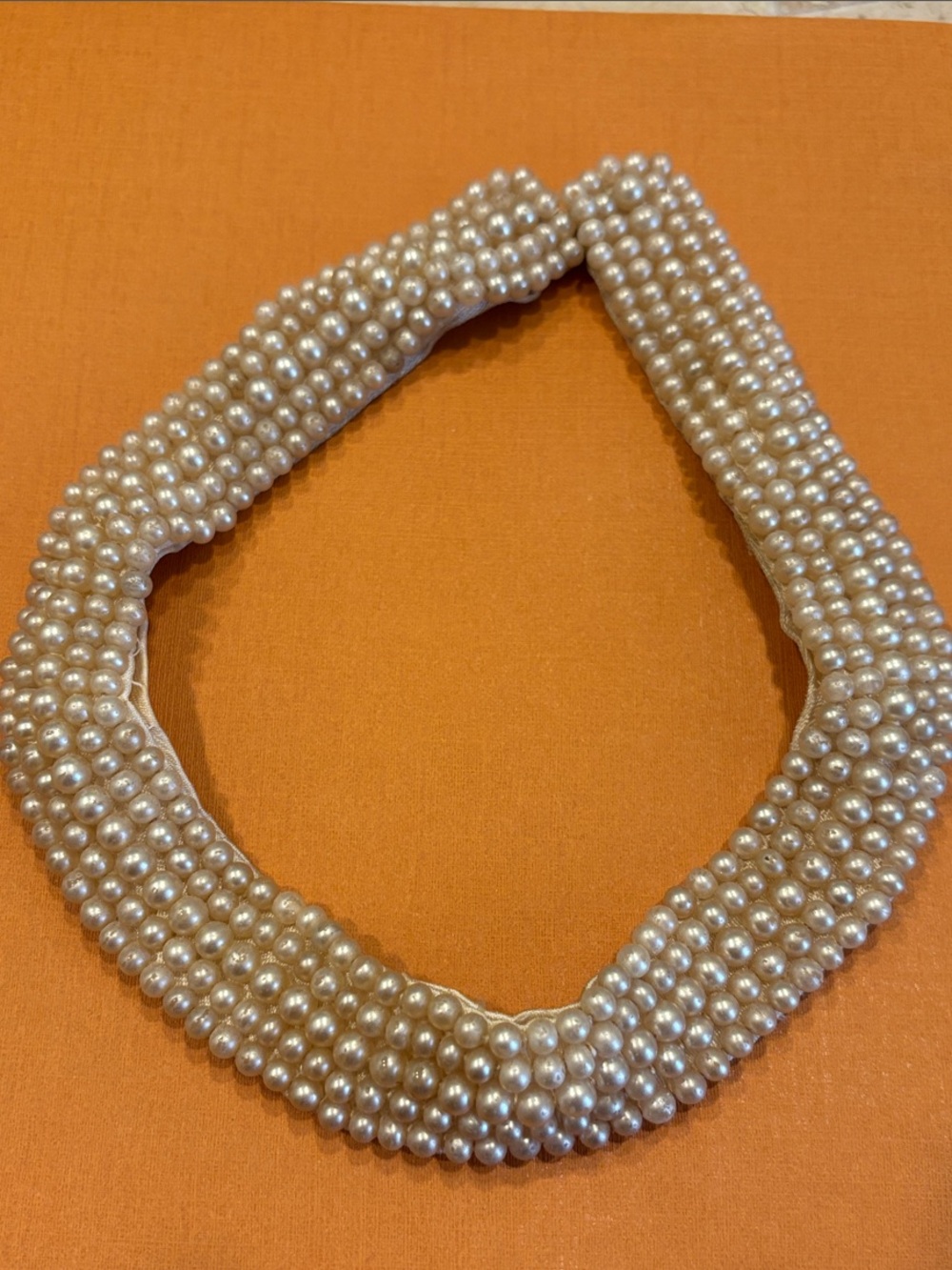 Pearl Beaded Collar Necklace - vintage